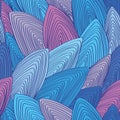 Color, vector, seamless, repeating pattern of stylized seashells