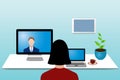 Color videoconferencing concept