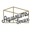 Color vintage aquariums service emblem