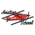 Color vintage Aviation emblem