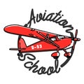 Color vintage Aviation emblem