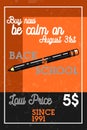Color vintage back to school sale banner Royalty Free Stock Photo