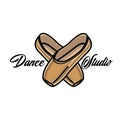 Color vintage dance studio emblem