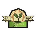 Color vintage farm emblem Royalty Free Stock Photo