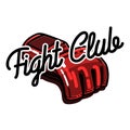 Color vintage fight club emblem