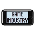 Color vintage game industry emblem