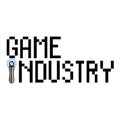 Color vintage game industry emblem