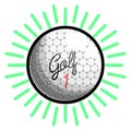 Color vintage golf emblems