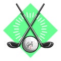 Color vintage golf emblems