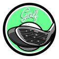 Color vintage golf emblems