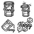 Vintage honey emblems