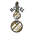 Color vintage hotel emblem