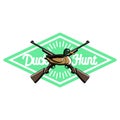 Color vintage hunting emblem