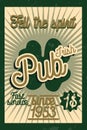 Color vintage irish pub banner