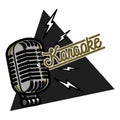 Color vintage karaoke emblem