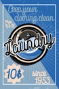 Color vintage laundry poster