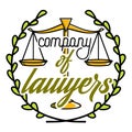 Color vintage lawyer emblem