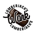 Color vintage lumberjack emblem
