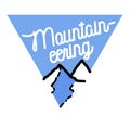 Color vintage mountaineering emblem