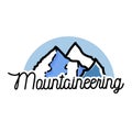 Color vintage mountaineering emblem