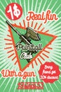 Color vintage paintball poster