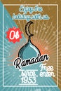 Color vintage ramadan banner