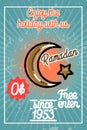 Color vintage ramadan banner