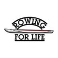 Color vintage rowing emblem