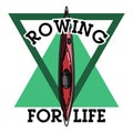 Color vintage rowing emblem