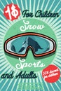 Color Vintage Ski Sport Poster