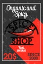 Color vintage spice shop banner