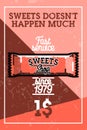 Color vintage sweets shop banner