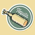 Color vintage tequila emblem