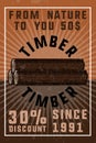 Color vintage timber banner