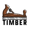 Color vintage timber emblem