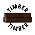 Color vintage timber emblem