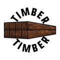 Color vintage timber emblem