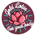 Color vintage yoga emblem