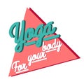 Color vintage yoga emblem