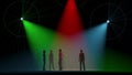 Color volume lights dance disco dancing stand people 3d