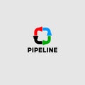 Color Water Pipes Logo & Branding. Plant logo. Plumbing. Pipeline service. Royalty Free Stock Photo