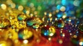 Color waterdrops on a surface colorful background Royalty Free Stock Photo