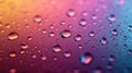 Color waterdrops on a surface colorful background