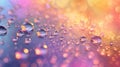 Color waterdrops on a surface colorful background Royalty Free Stock Photo
