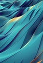 Color WaveForm Background Design 3D Rendering.