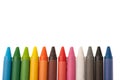 Color wax pencils crayons isolated over white background Royalty Free Stock Photo