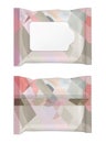 Color wet wipes package with flap Royalty Free Stock Photo