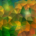 Color wheel abstract geometric rumpled triangular background low poly style. Royalty Free Stock Photo