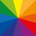 Color wheel or color circle with twelve colors