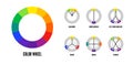 Color wheel guide with twelve colors vector illustration Royalty Free Stock Photo